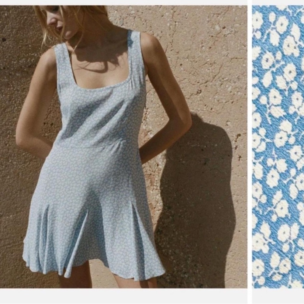 Floral Blue Summer Dress Doen